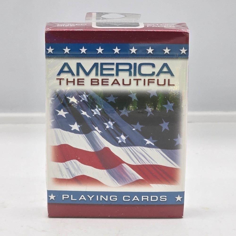America The Beautiful Playing Cards Sealed Deck Patriotic USPC Vintage Custom